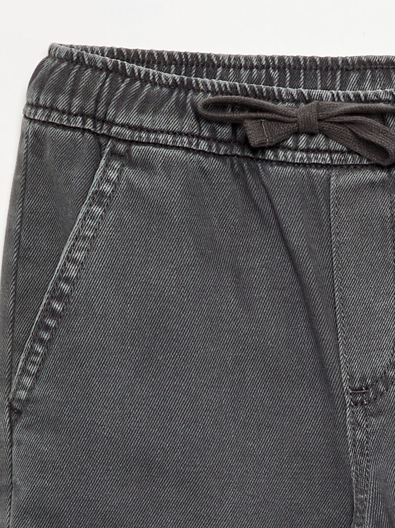 Pantalon droit en twill - coupe ajustée Gris - Kiabi