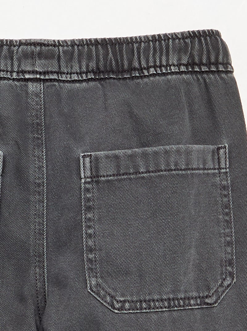Pantalon droit en twill - coupe ajustée Gris - Kiabi