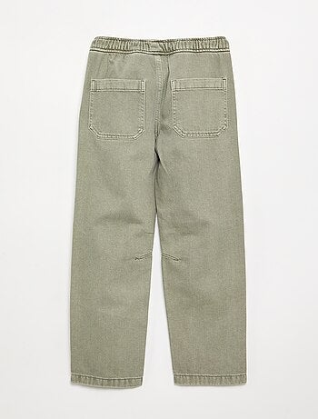 Pantalon droit en twill - coupe ajustée