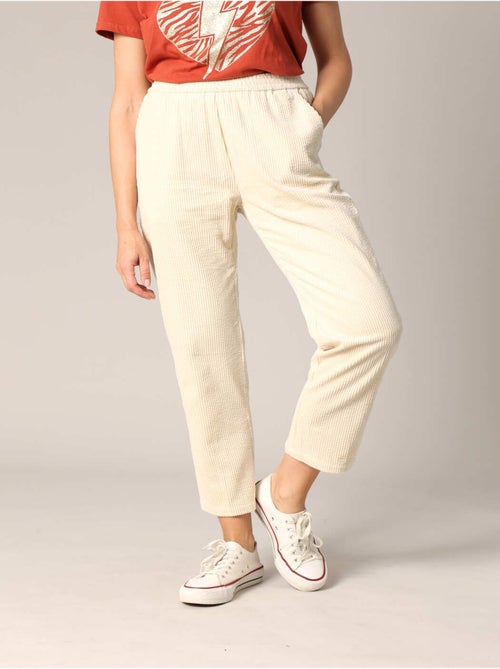 Pantalon droit en velours côtelé 'Deeluxe' - Kiabi