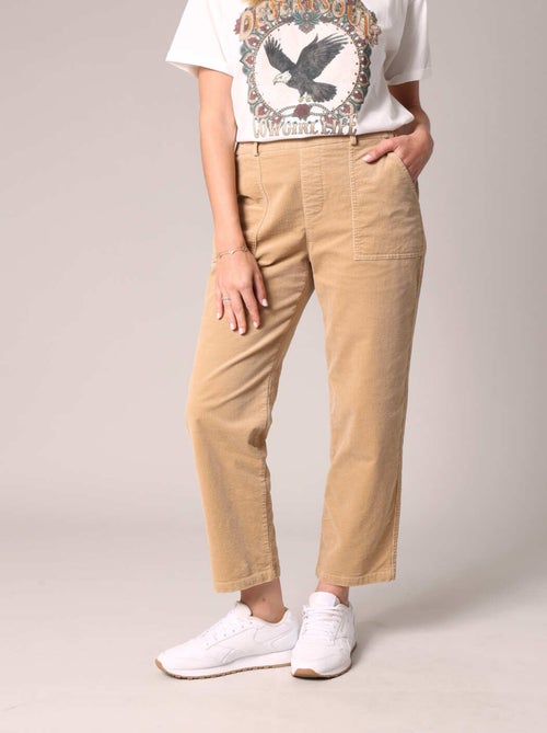 Pantalon droit en velours côtelé 'Deeluxe' - Kiabi