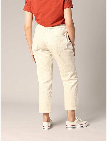 Pantalon droit en velours côtelé 'deeluxe'