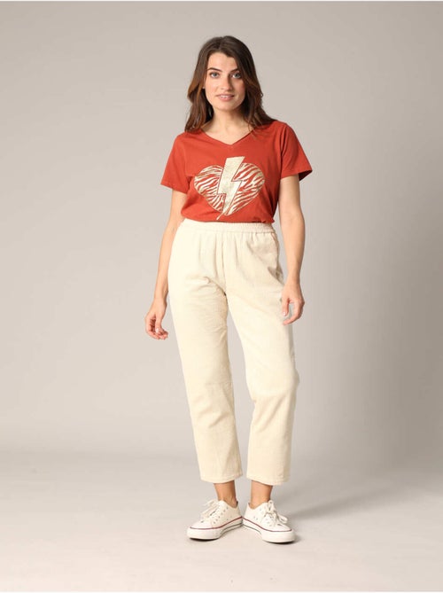 Pantalon droit en velours côtelé 'deeluxe' - Kiabi Pantalon droit en velours côtelé 'deeluxe' - Kiabi