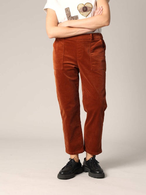 Pantalon droit en velours côtelé 'Deeluxe' - Kiabi