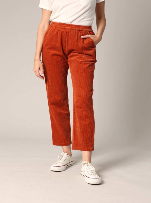 Pantalon droit en velours côtelé 'Deeluxe' - Kiabi