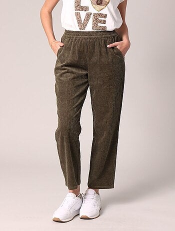 Pantalon droit en velours côtelé 'Deeluxe'