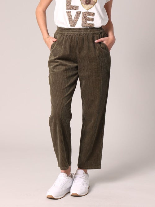 Pantalon droit en velours côtelé 'Deeluxe' - Kiabi