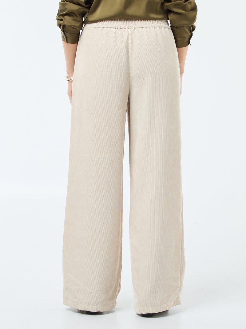 Pantalon droit en velours 'JDY' Blanc - Kiabi