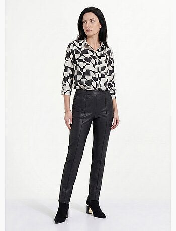 Pantalon droit enduit, semi-élastiqué - Afibel