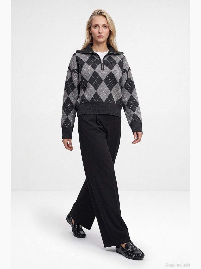 Pantalon droit femme dilvin Noir - Kiabi