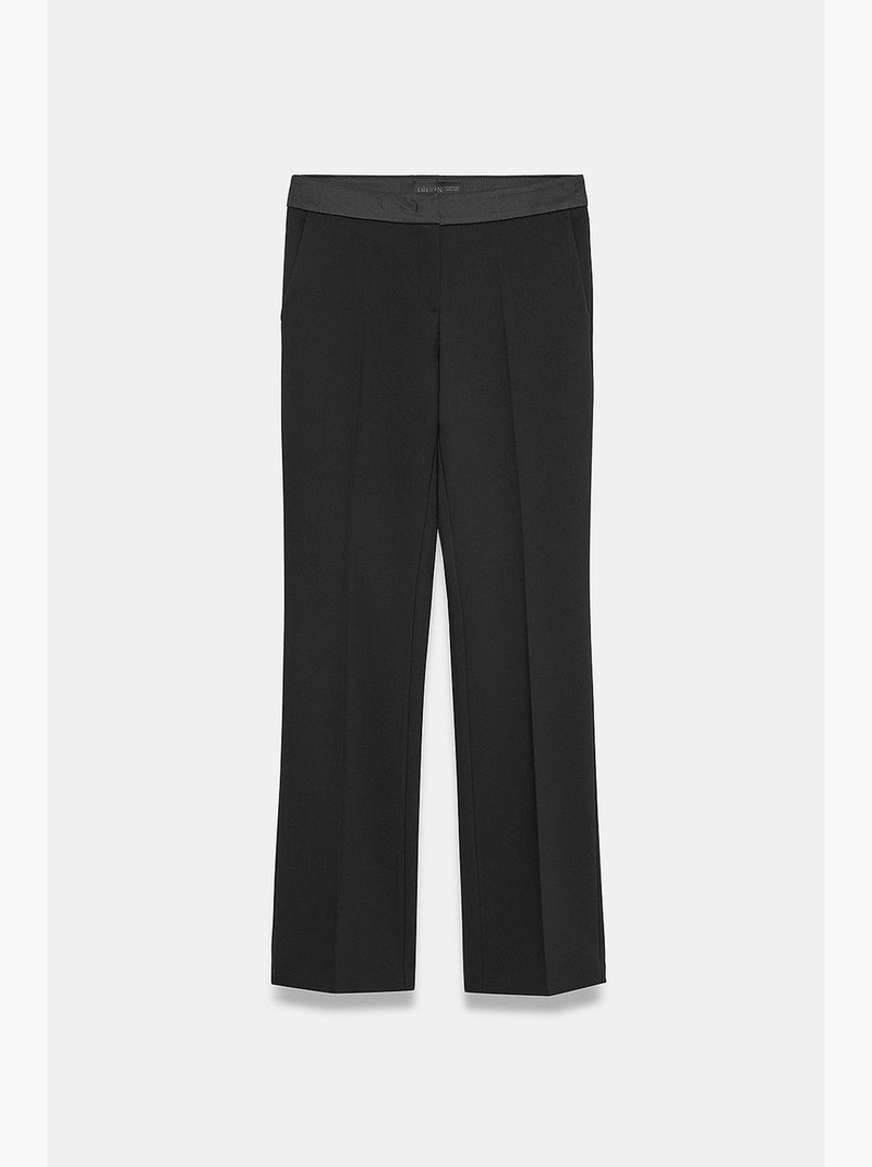 Pantalon droit femme dilvin Noir - Kiabi