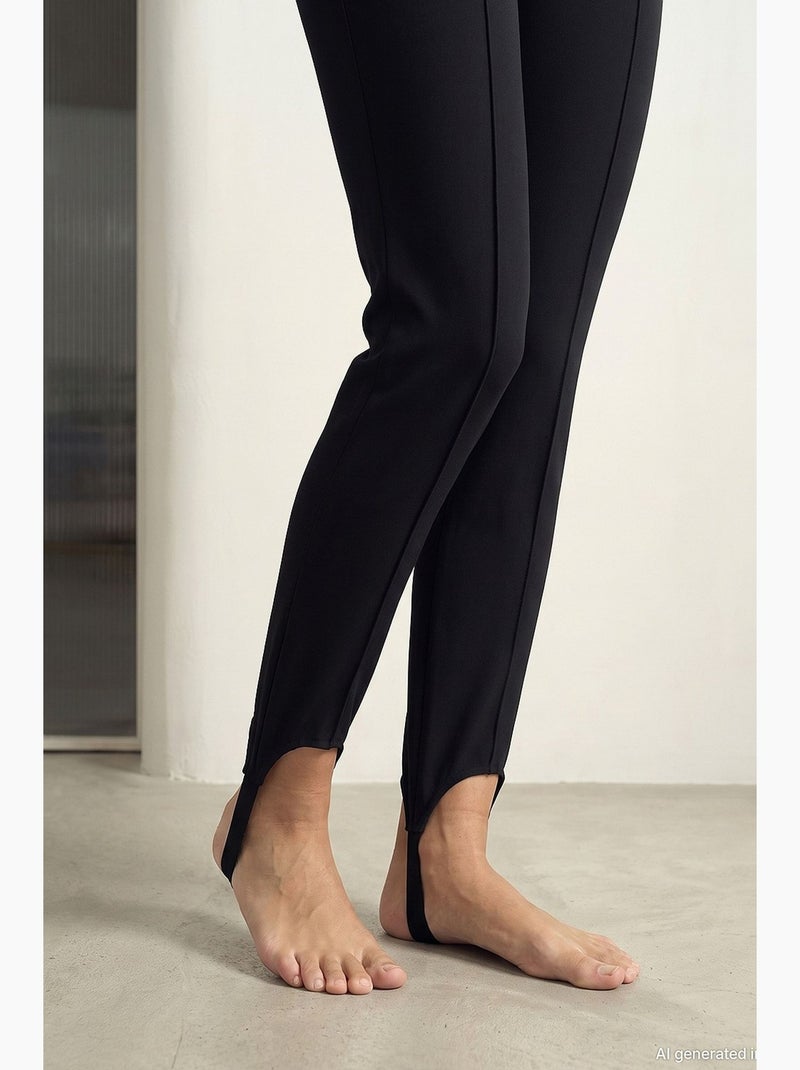 Pantalon droit femme dilvin Noir - Kiabi