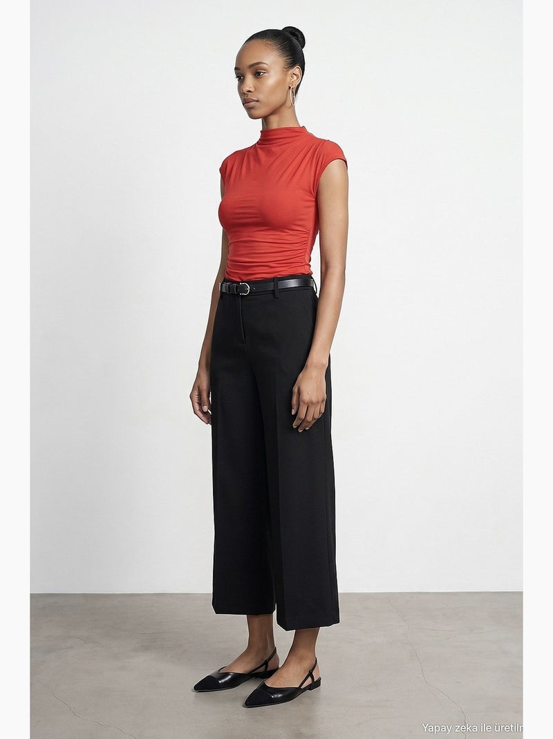Pantalon droit femme dilvin Noir - Kiabi