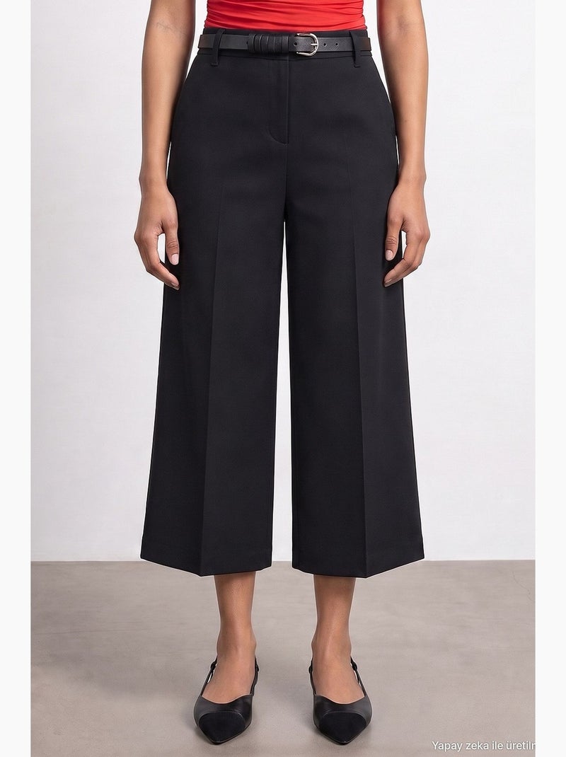 Pantalon droit femme dilvin Noir - Kiabi