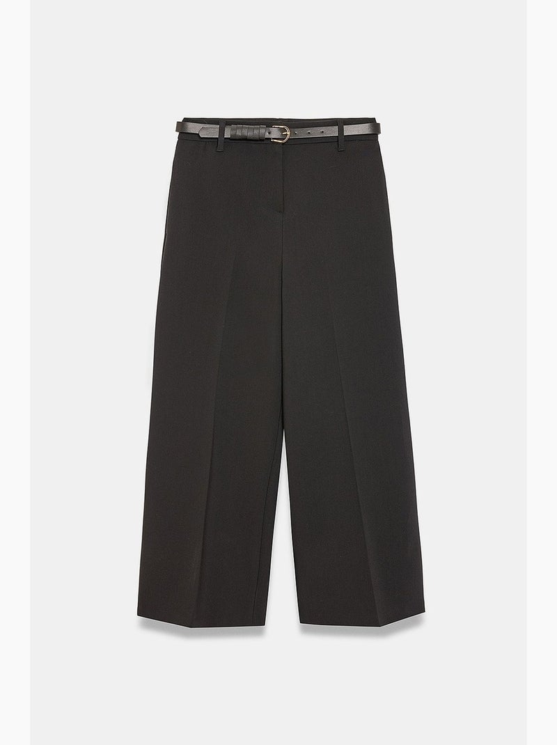Pantalon droit femme dilvin Noir - Kiabi