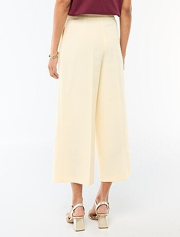 Pantalon slim femme en chaîne et trame