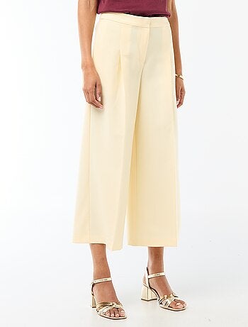 Pantalon slim femme en chaîne et trame