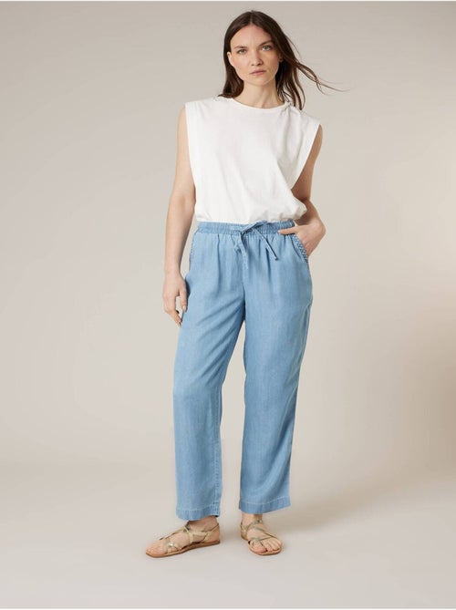 Pantalon droit femme en lyocell 'Deeluxe' - Kiabi