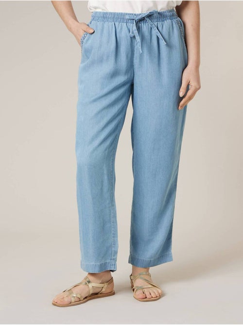 Pantalon droit femme en lyocell 'Deeluxe' - Kiabi