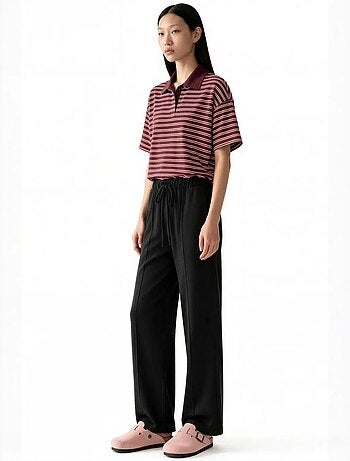 Pantalon droit femme en mélange de modal busem