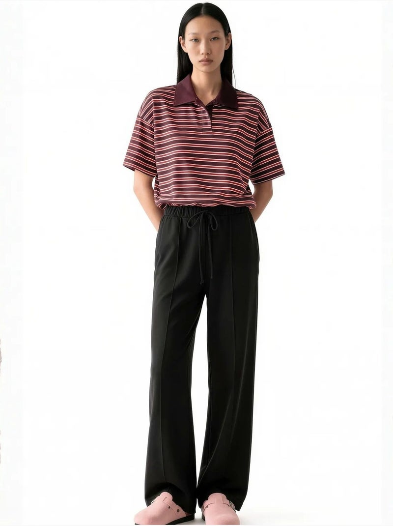 Pantalon droit femme en mélange de modal busem Noir - Kiabi