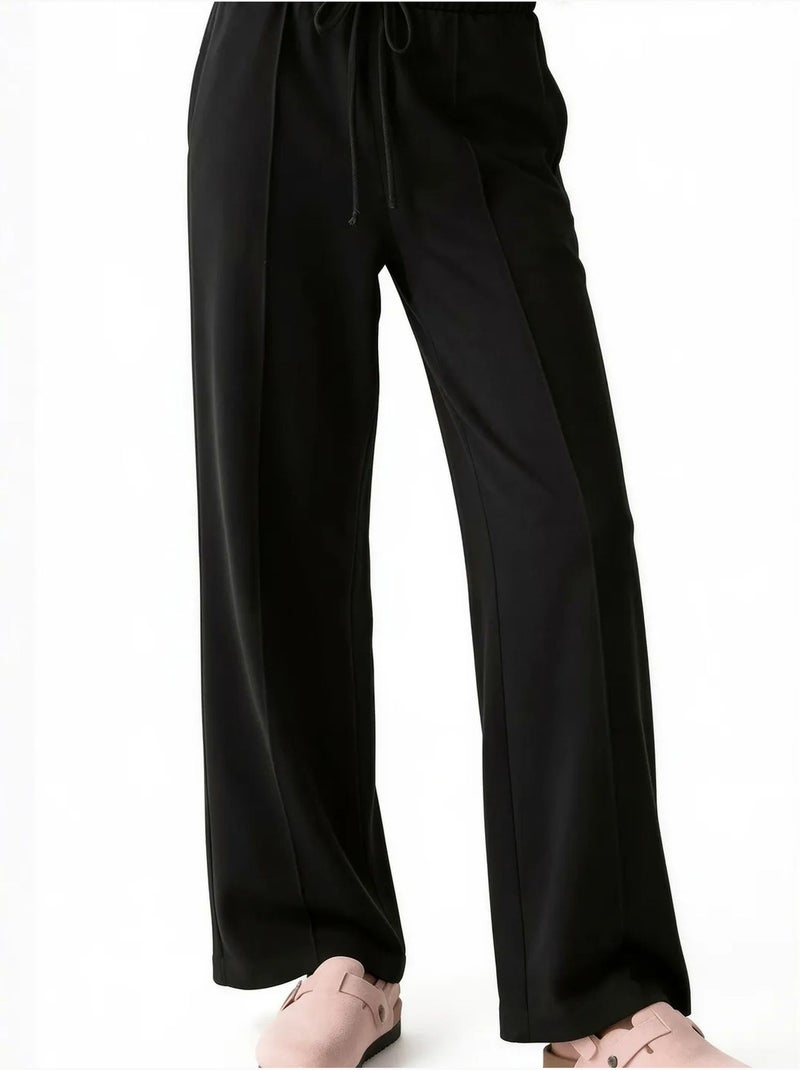Pantalon droit femme en mélange de modal busem Noir - Kiabi