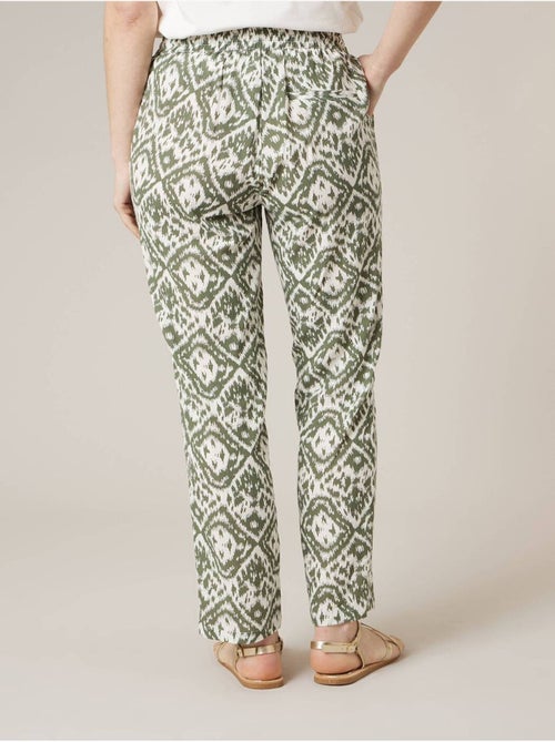 Pantalon droit femme imprimé ethinique 'Deeluxe' - Kiabi