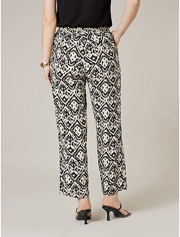 Pantalon droit femme imprimé ethinique 'Deeluxe'