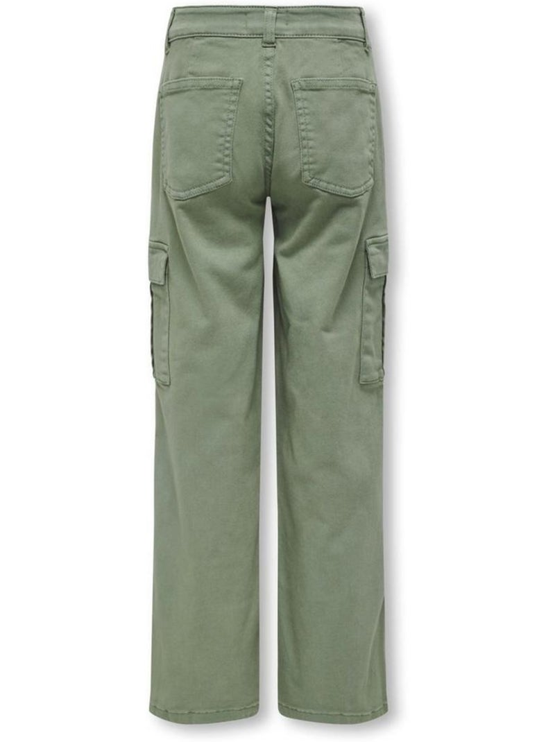 Pantalon Droit Fille Kids ONLY Vert kaki clair - Kiabi