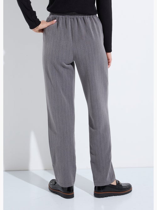 Pantalon droit lien à la taille 3/4 élastiquée - Afibel - Kiabi