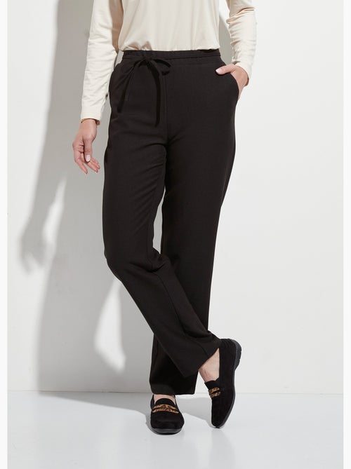 Pantalon droit lien à la taille 3/4 élastiquée - Afibel - Kiabi