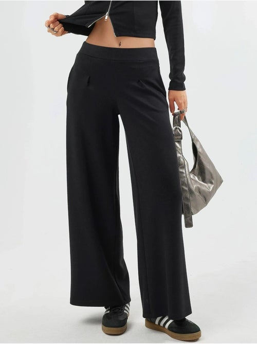 Pantalon droit long à taille élastique busem - Kiabi