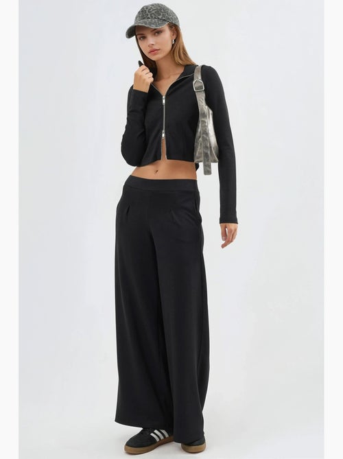 Pantalon droit long à taille élastique busem - Kiabi
