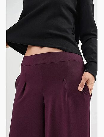 Pantalon droit long à taille élastique busem