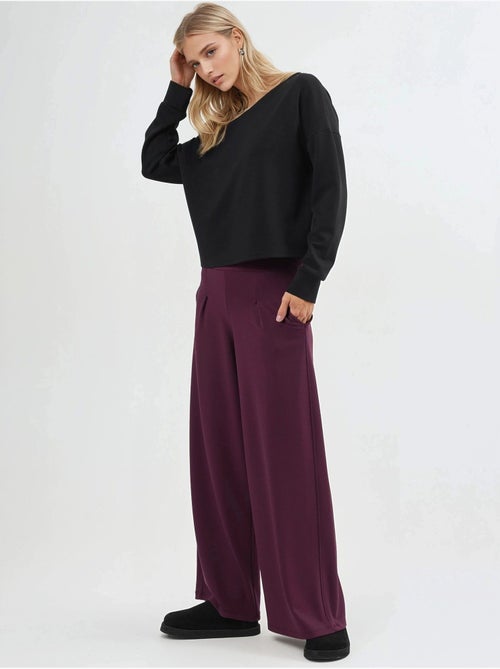 Pantalon droit long à taille élastique busem - Kiabi Pantalon droit long à taille élastique busem - Kiabi