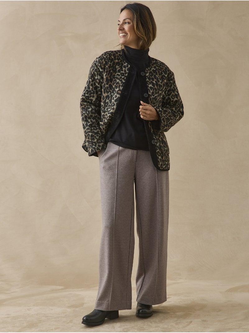 Pantalon droit long maille milano - daxon Marron - Kiabi