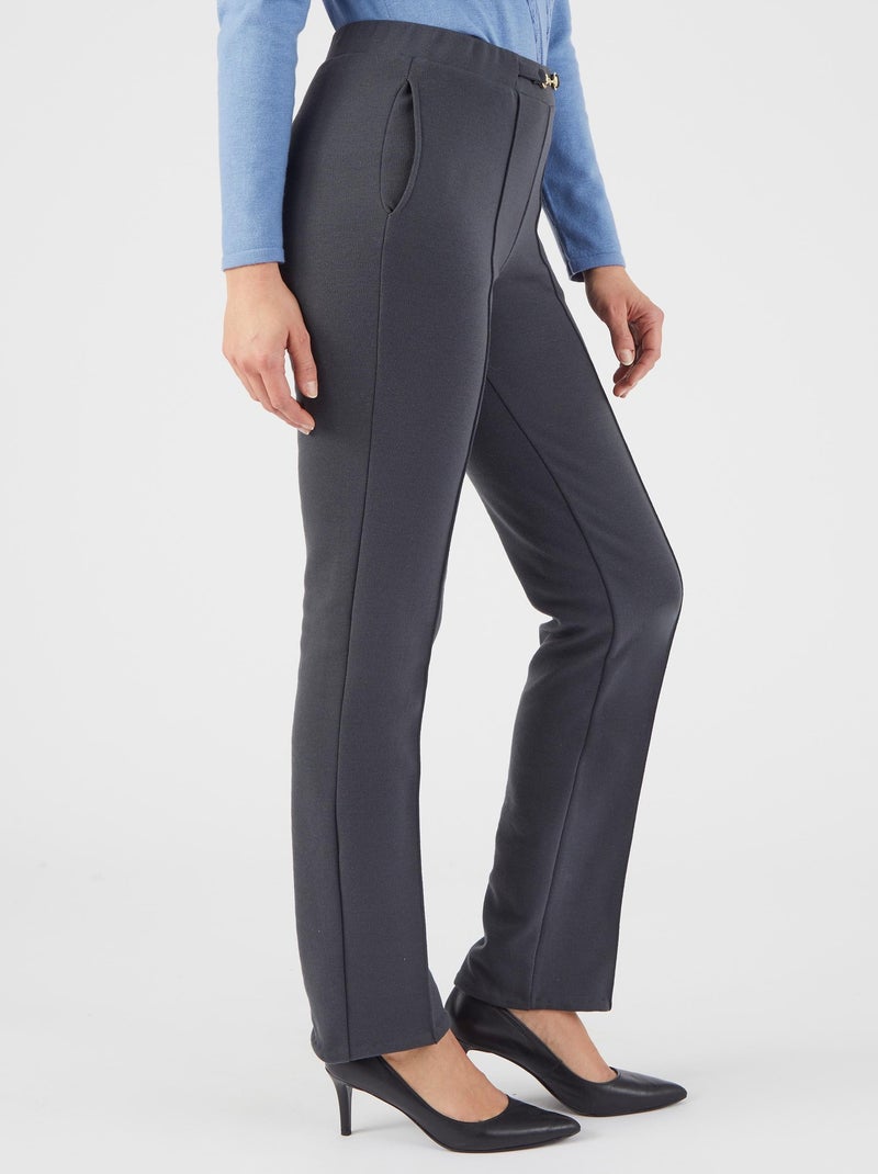 Pantalon droit maille milano Thermolactyl - Damart Gris chiné - Kiabi