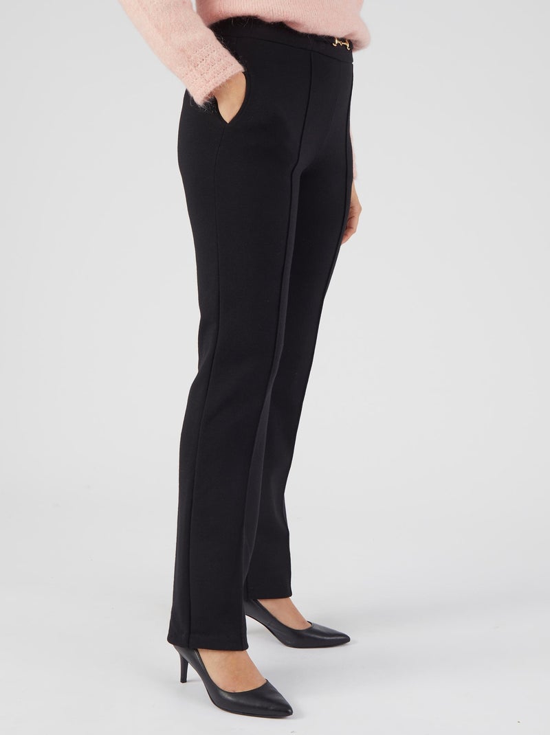 Pantalon droit maille milano Thermolactyl - Damart Noir - Kiabi