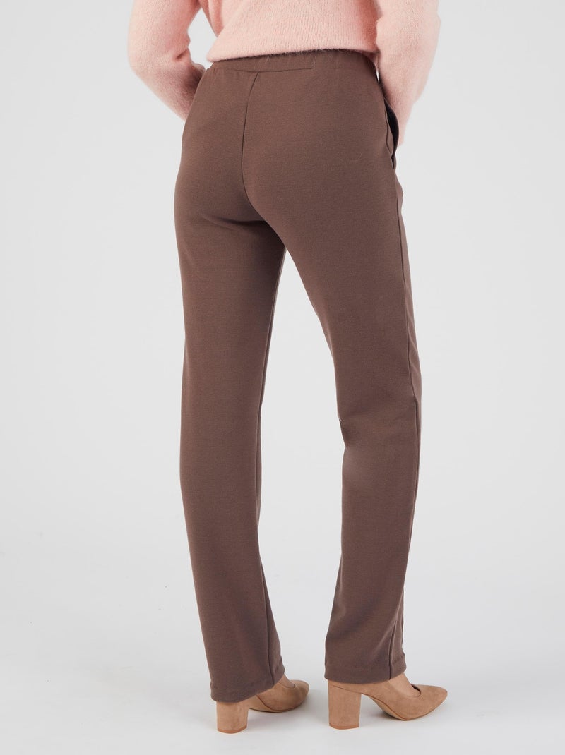 Pantalon droit maille milano Thermolactyl - Damart Taupe - Kiabi