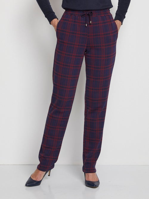 Pantalon droit maille unie ou jacquard - Afibel - Kiabi
