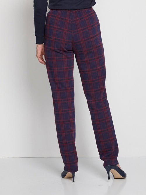 Pantalon droit maille unie ou jacquard - Afibel - Kiabi
