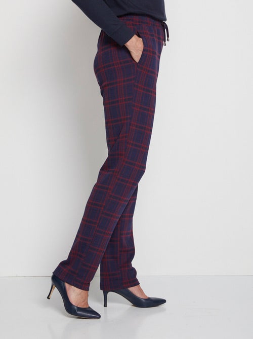 Pantalon droit maille unie ou jacquard - Afibel - Kiabi