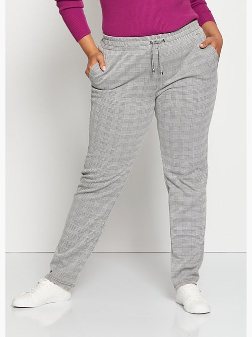 Pantalon droit maille unie ou jacquard - Afibel - Kiabi