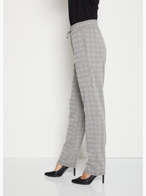 Pantalon droit maille unie ou jacquard - Afibel - Kiabi