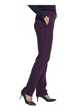 Pantalon droit maille unie ou jacquard