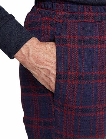 Pantalon droit maille unie ou jacquard
