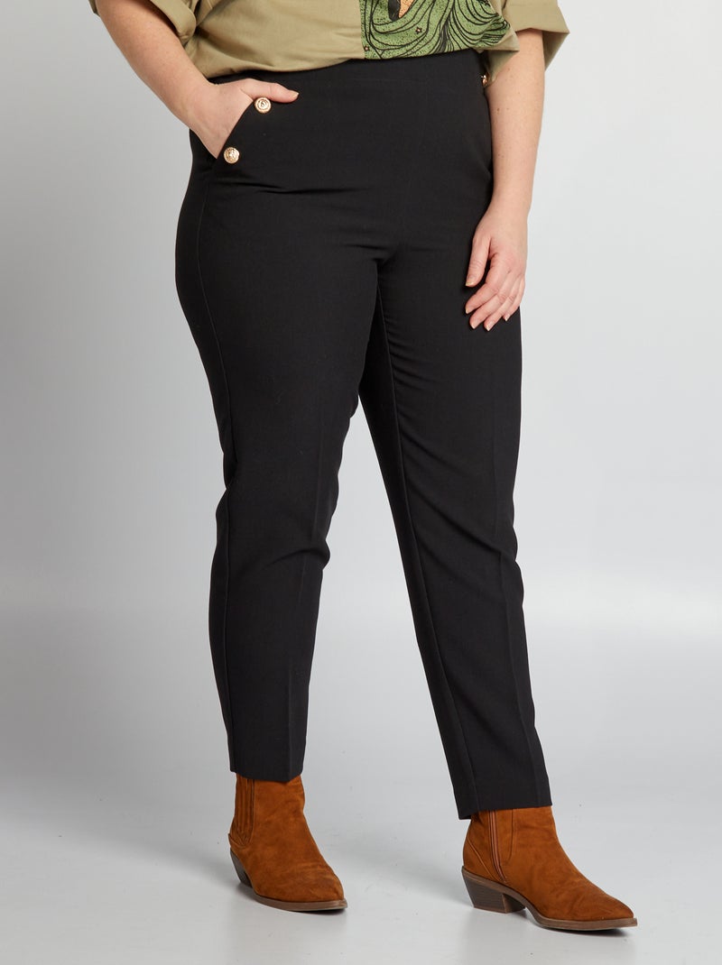 Pantalon droit noir - Kiabi