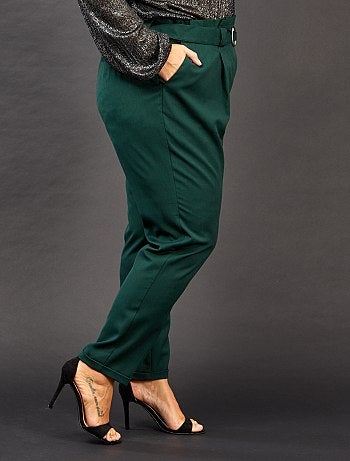Pantalon droit paperbag - Kiabi