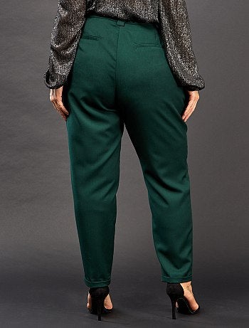 Pantalon droit paperbag - Kiabi