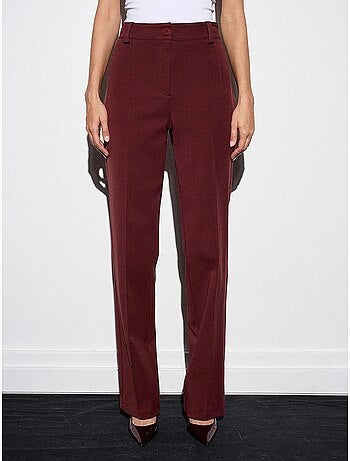 Pantalon droit plissé à taille haute dilvin